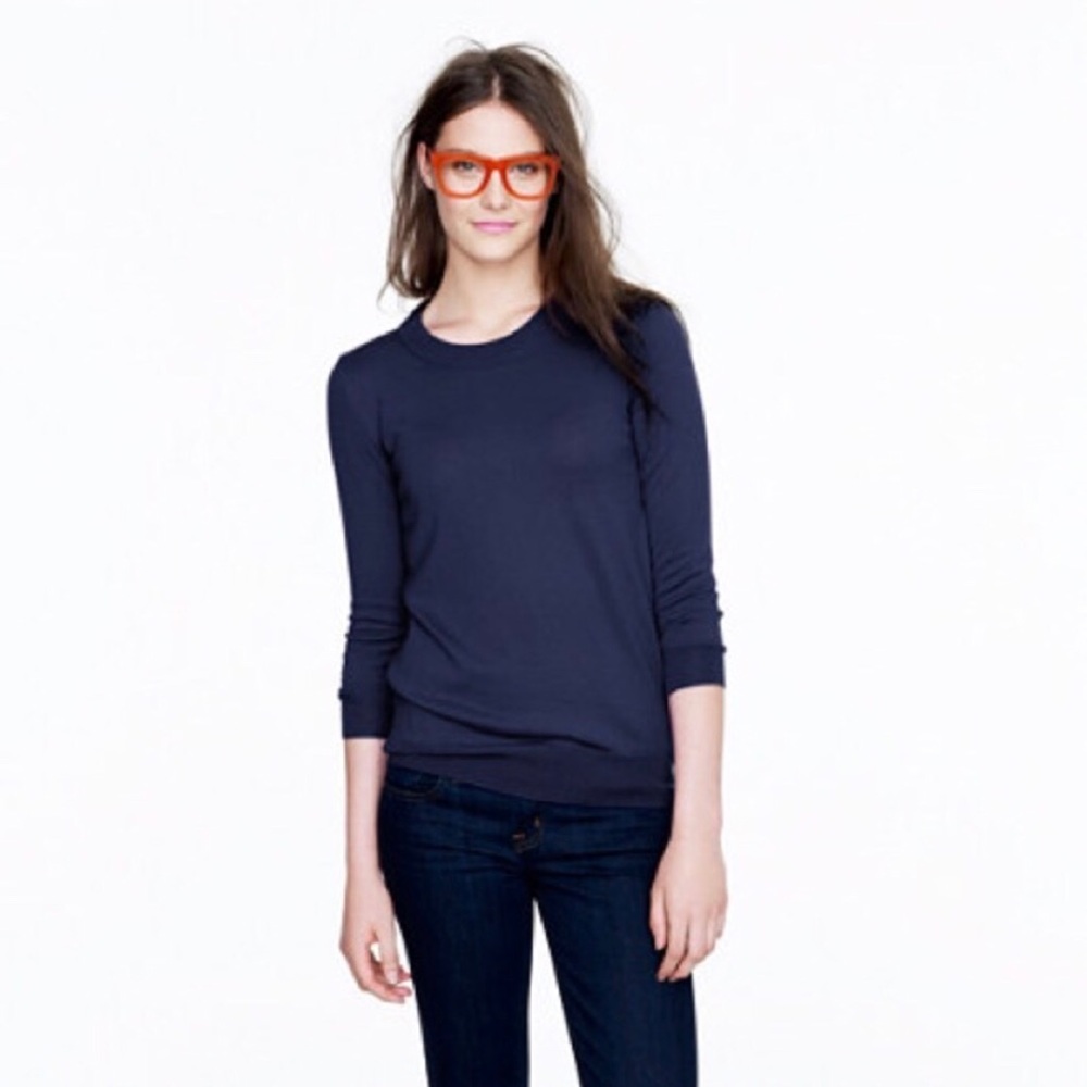 J.Crew navy blue crewneck sweater